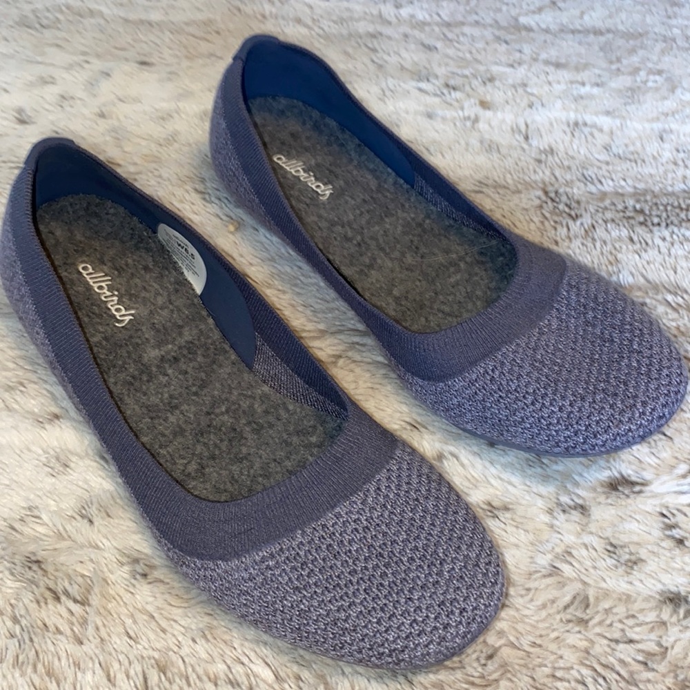 Allbirds gray blue ballet flats never worn